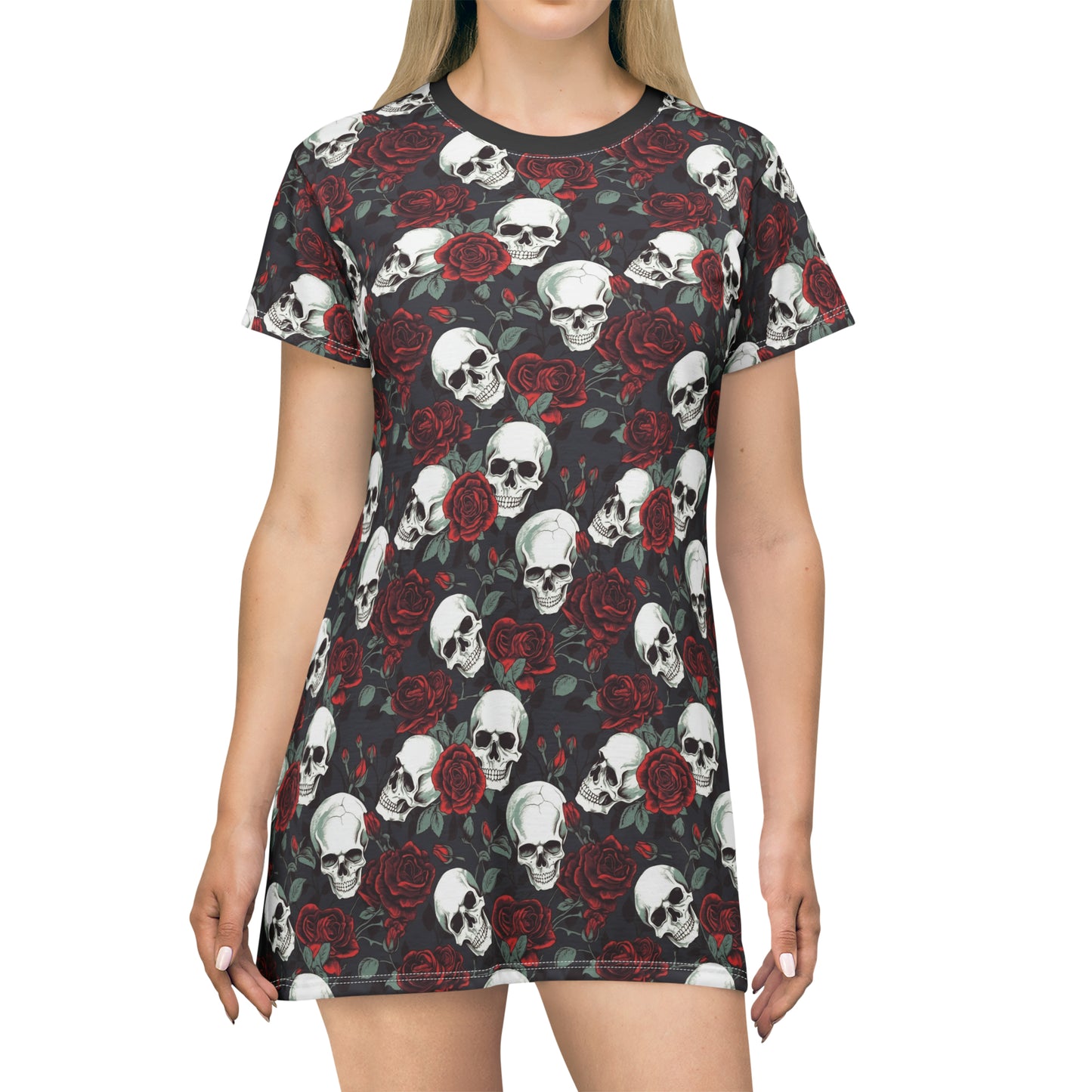 Skulls and Roses T-Shirt Dress