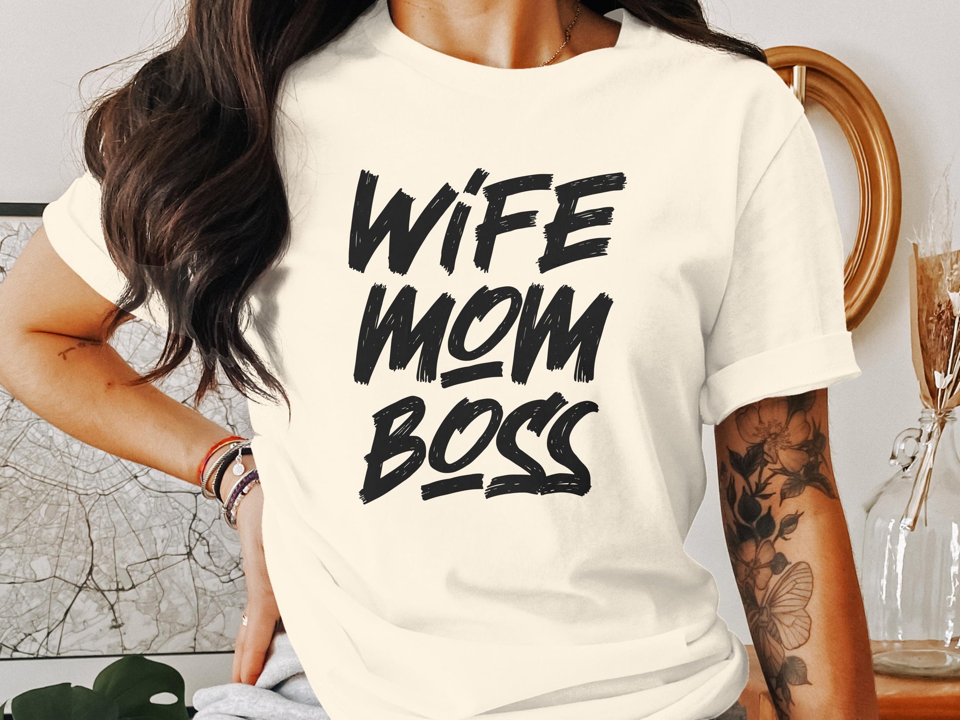 Wife Mom Boss Graphic Tee Shirt product type