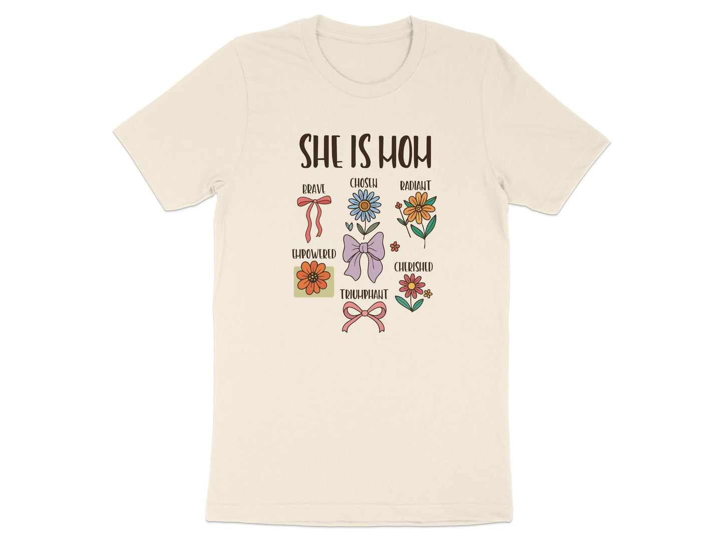 She is Mom Graphic T-Shirt with Floral Designs product