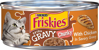 Purina  Gravy Wet Cat Food, Extra Gravy Chunky with Salmon in Savory Gravy - (24) 5.5 Oz. Cans