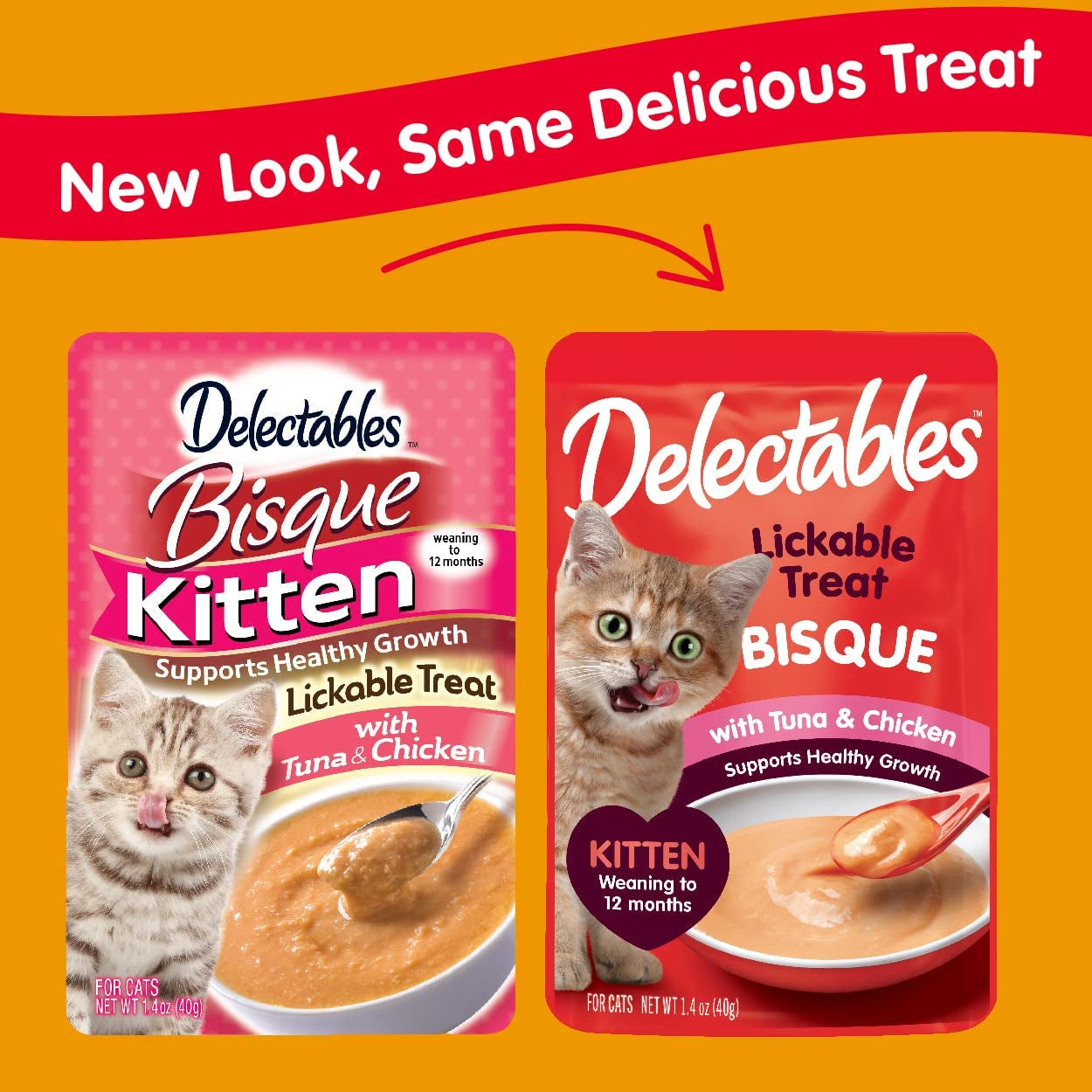 Delectables Bisque Kitten Treats: Tuna & Chicken Flavor - 12 Pack (Varied Packaging)