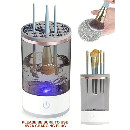 USB Rechargeable Electric Makeup Brush Cleaner - Fast, Efficient & Versatile