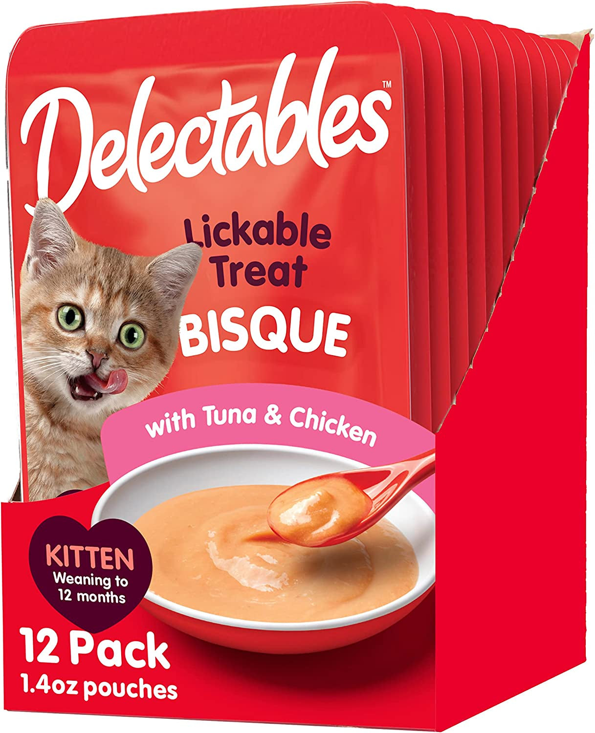 Delectables Bisque Kitten Treats: Tuna & Chicken Flavor - 12 Pack (Varied Packaging)