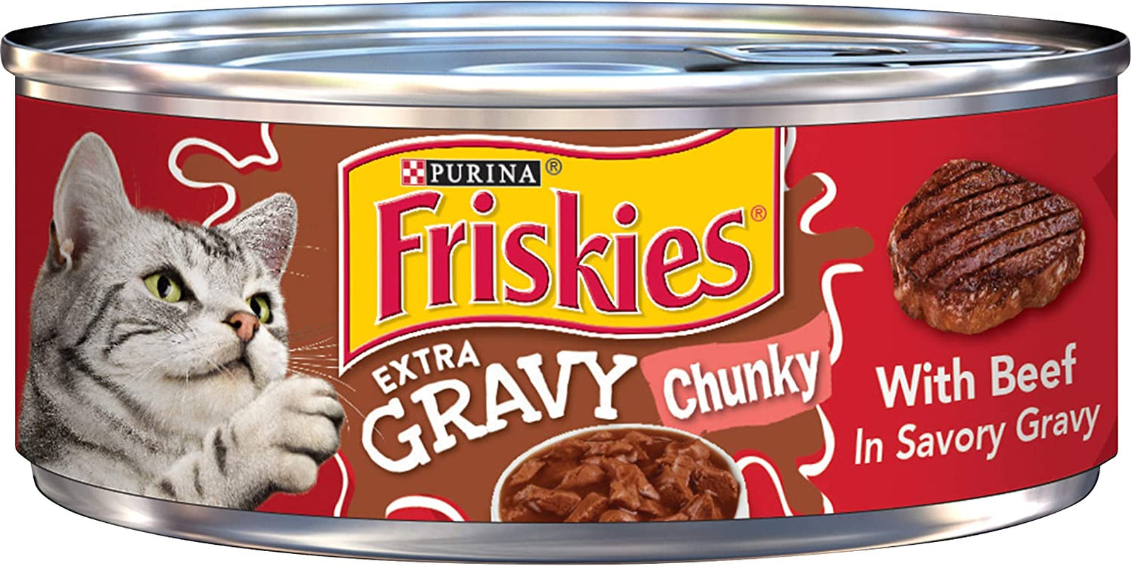 Purina  Gravy Wet Cat Food, Extra Gravy Chunky with Salmon in Savory Gravy - (24) 5.5 Oz. Cans